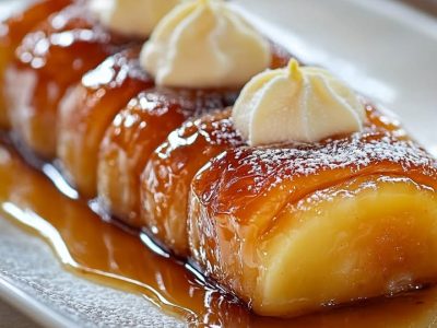 Bûche Tatin Caramélisée : Recette Facile et Gourmande