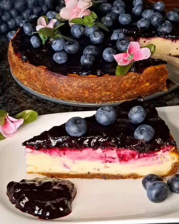 Cheesecake aux myrtilles
