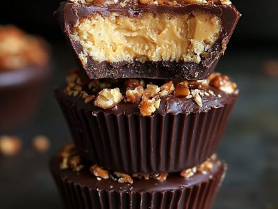 Cups Chocolat Cacahuète Crunch Facile et Sauvoureux