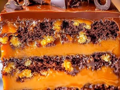 Gâteau Caramel Chocolat Crunch : la recette facile