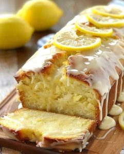 Gâteau Citron Délicieux Éclairant