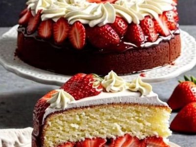 Gâteau Éponge Chocolat-Fraise : Recette Facile et Savoureuse