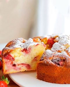 Gâteau Fraises Rafraîchissant