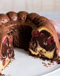 Gâteau Marbré Cerises