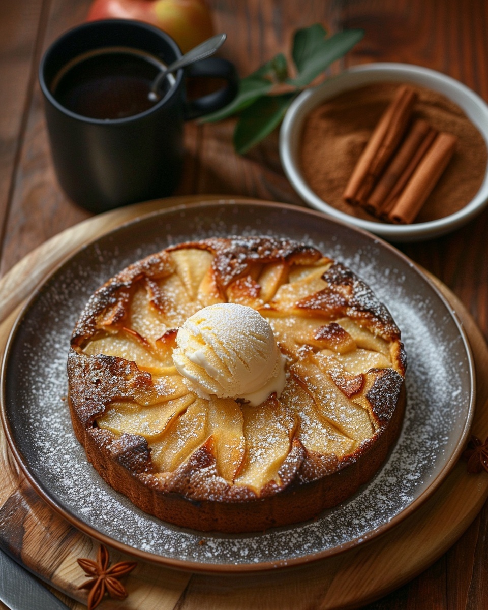 Gâteau aux pommes rustique