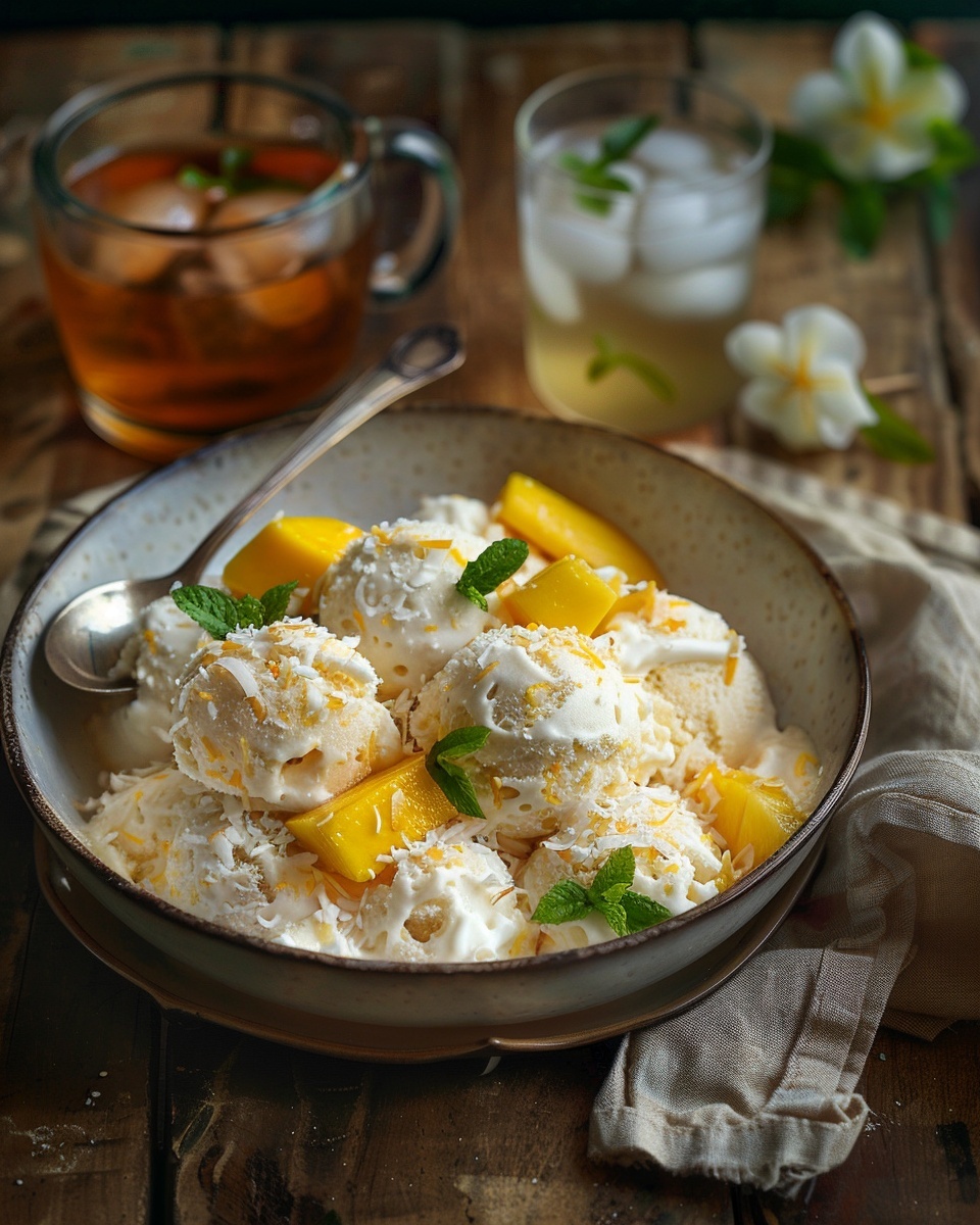 Glace à la noix de coco maison