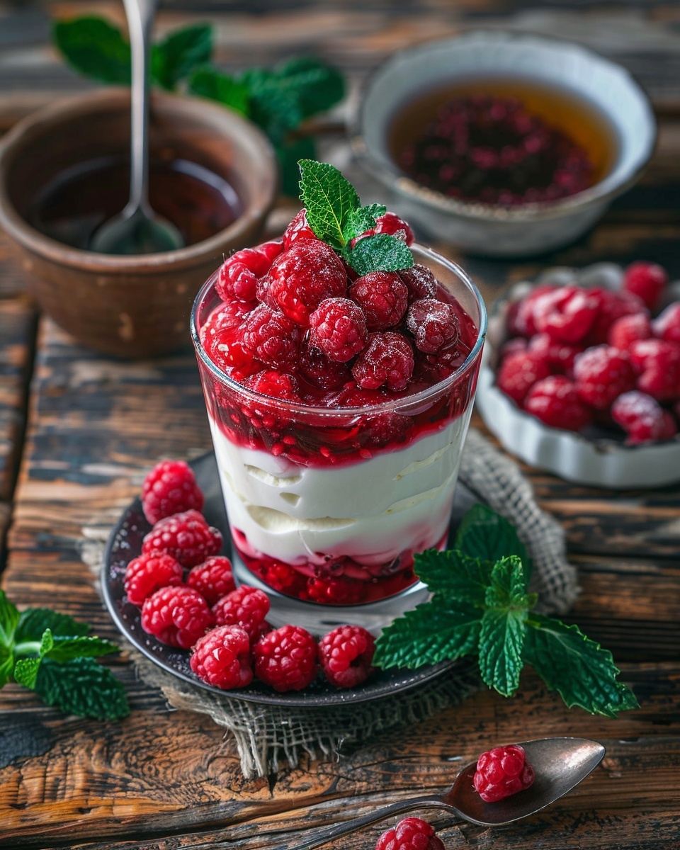 Glace au yaourt et fruits rouges