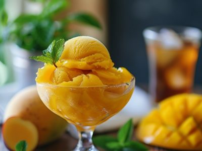Découvrez la fraîcheur du Sorbet à la Mangue Tropical : Recettes et Conseils