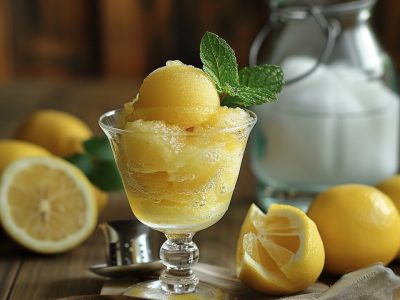 Recette de Sorbet Citron Rafraîchissant : Frais, Simple et Délicieux