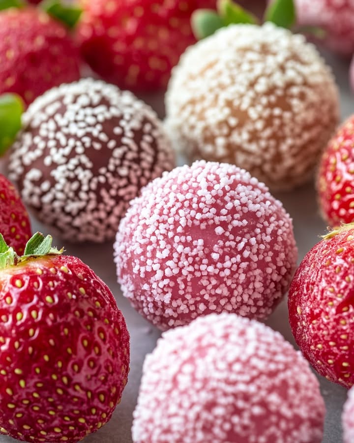 Truffes Fraises Crémeuses