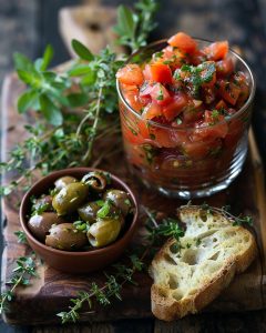 Verrine au tartare de tomates