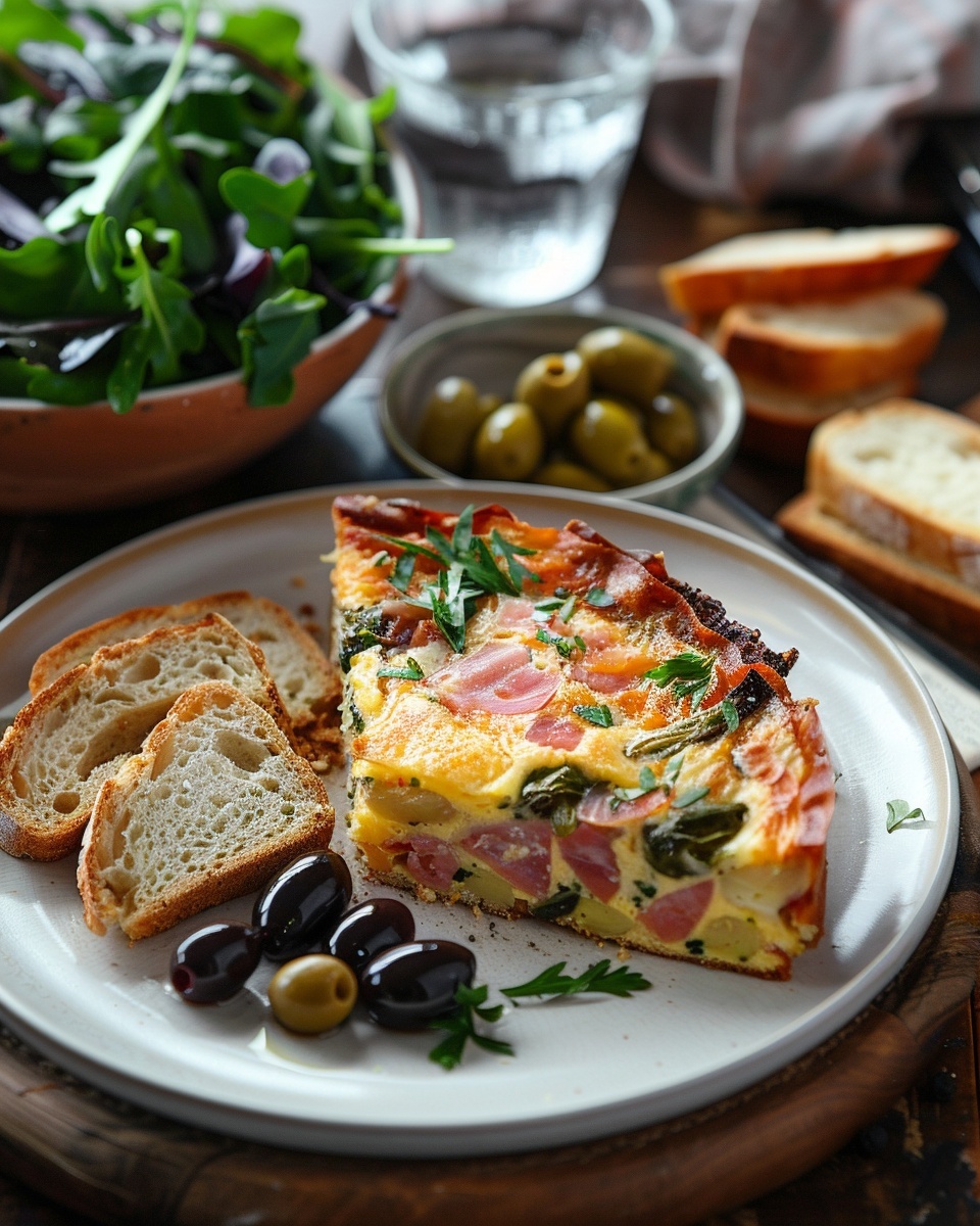 Cake aux olives et jambon