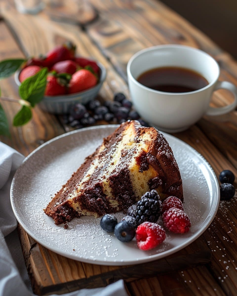 Cake marbré vanille chocolat