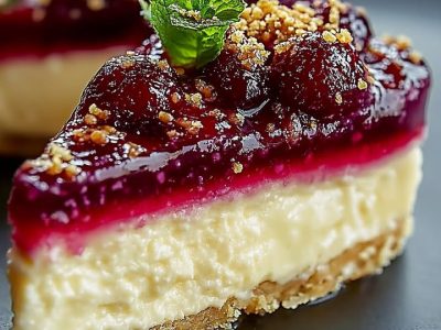 Cheesecake Combava Rhubarbe : la recette savoureuse