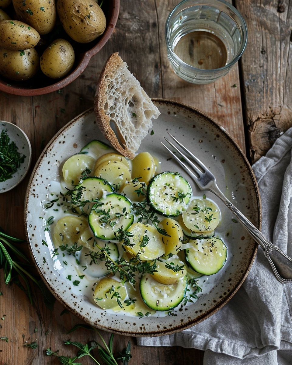 Courgettes sautées à la crème