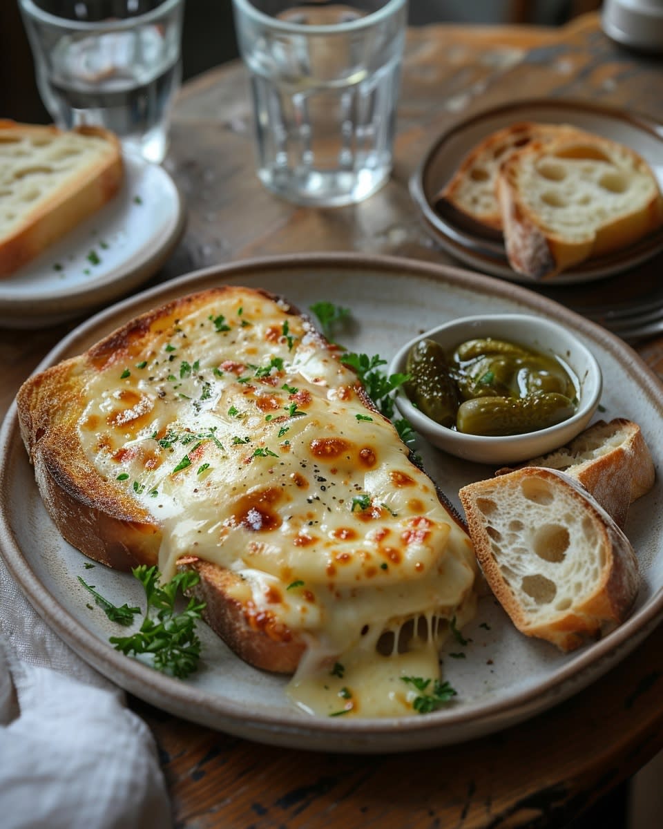 Croque-monsieur au fromage fondant