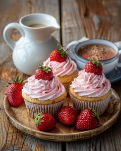 Cupcakes à la fraise et chantilly