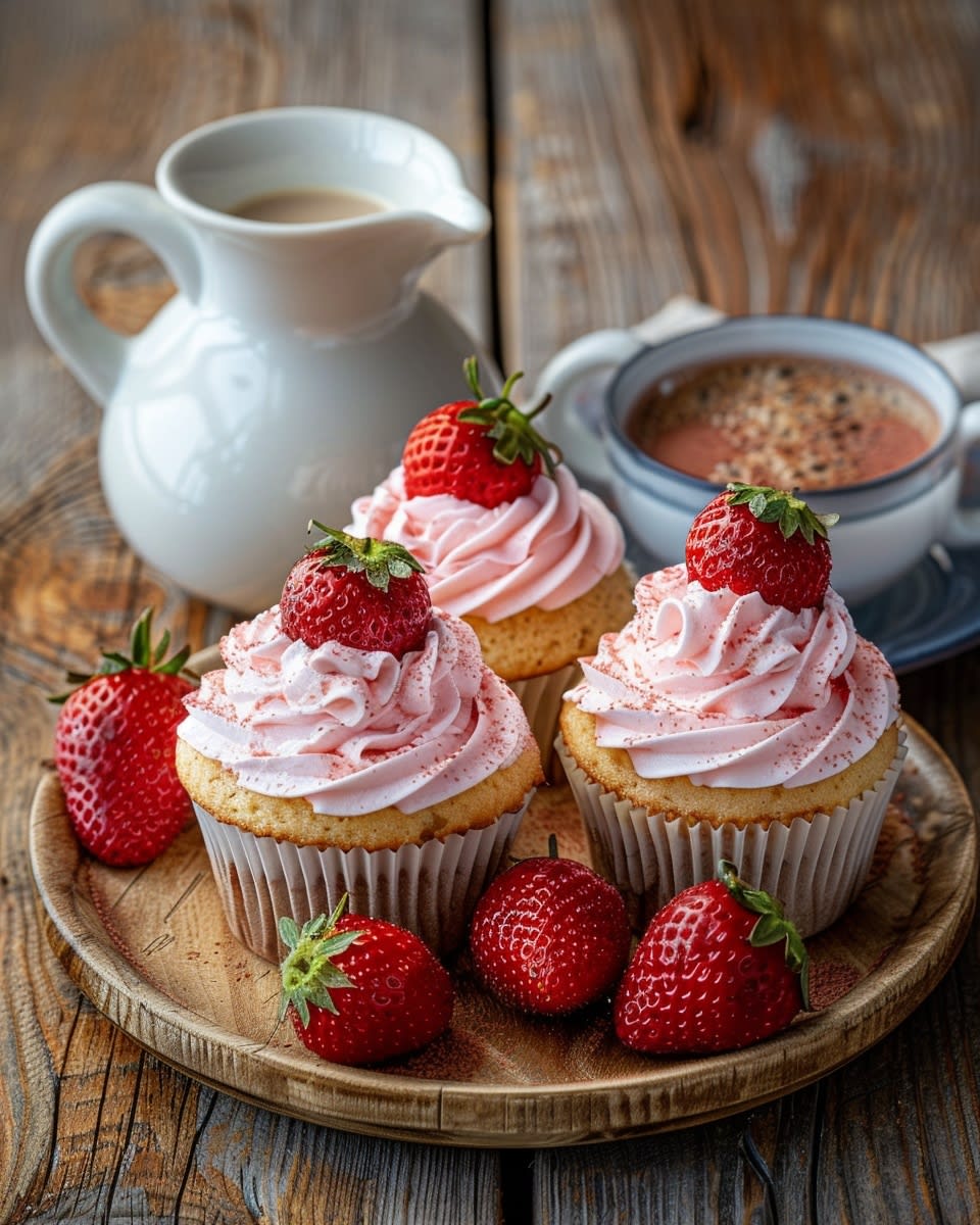 Cupcakes à la fraise et chantilly