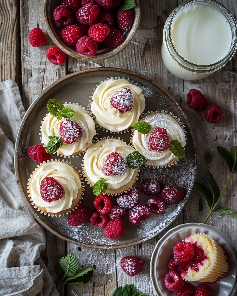 Cupcakes à la framboise et mascarpone
