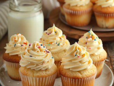 Recette parfaite des Cupcakes à la vanille et glaçage au beurre