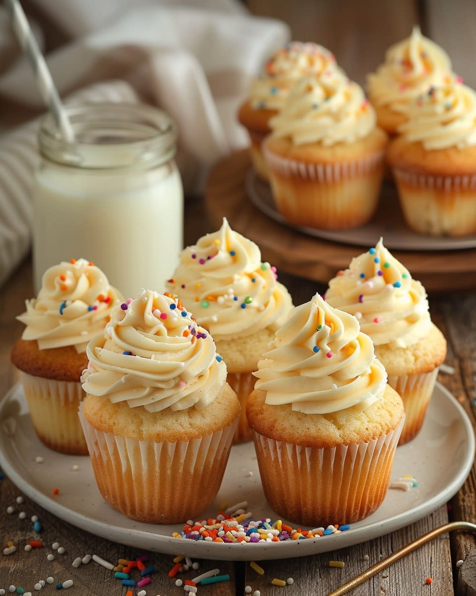 Cupcakes à la vanille et glaçage au beurre