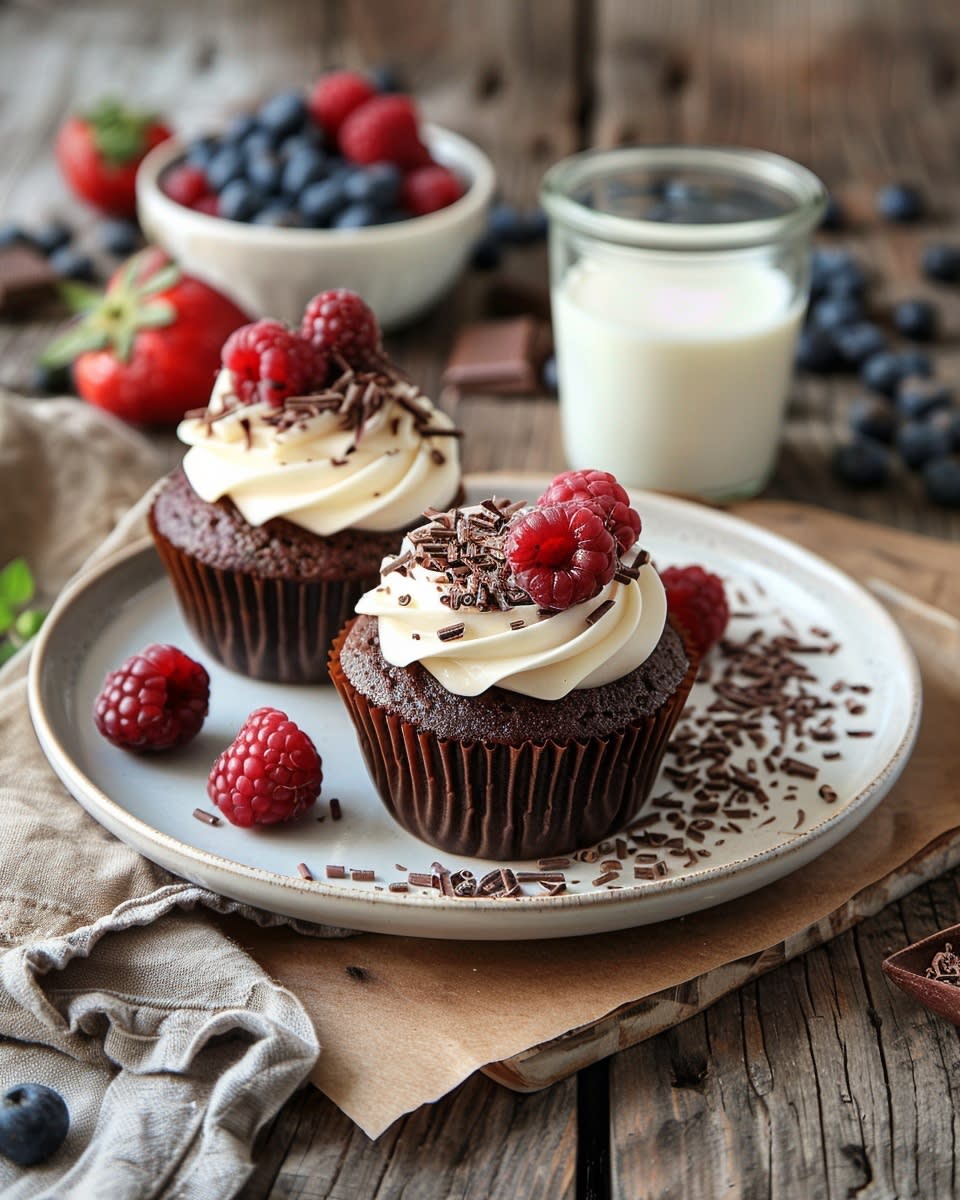 Cupcakes au chocolat blanc