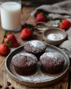 Cupcakes au chocolat fondant