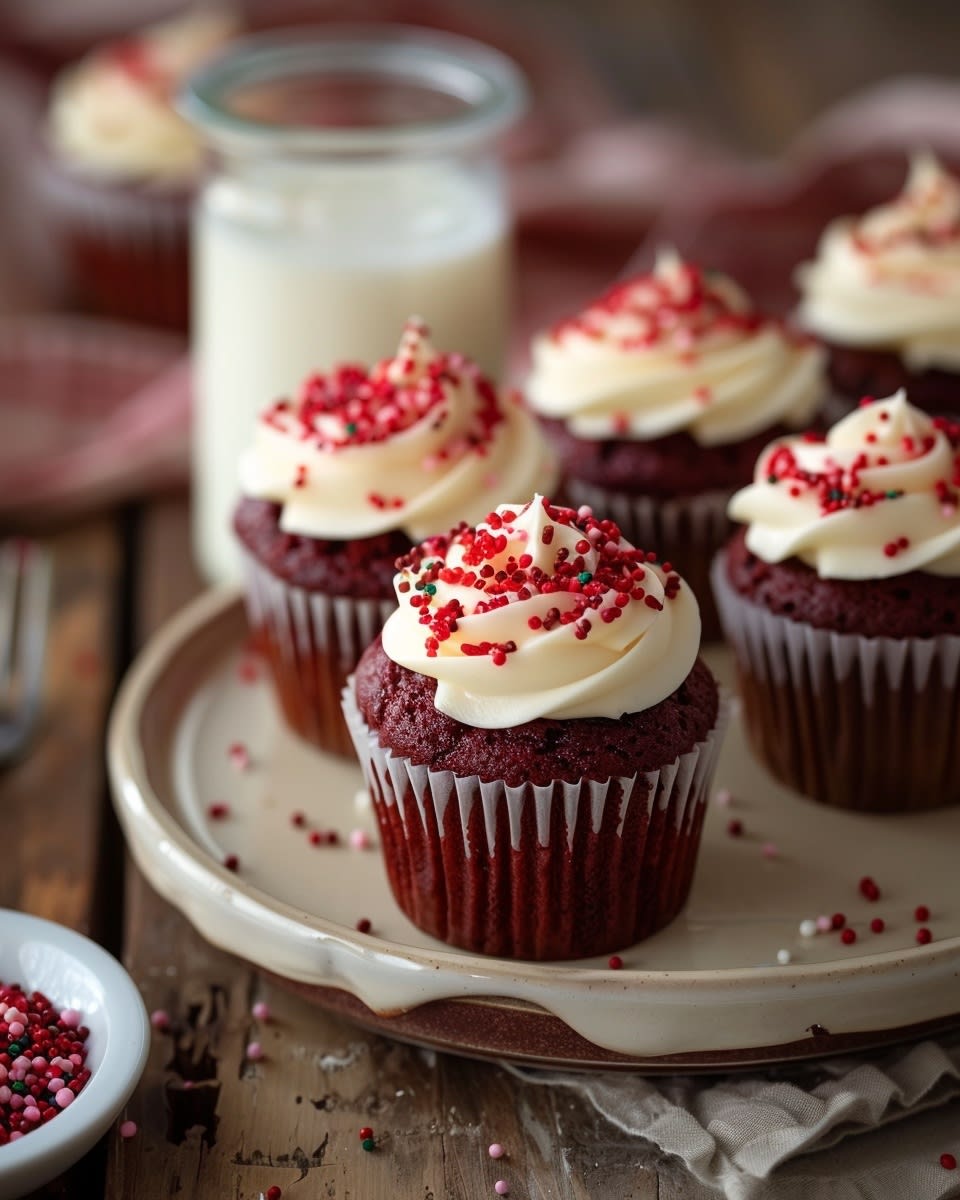 Cupcakes red velvet traditionnels