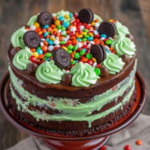 Gâteau Chocolat Menthe M&M