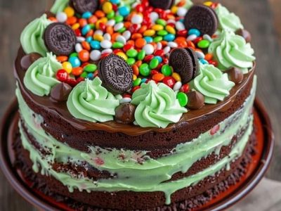 Gâteau Chocolat Menthe M&M : la recette facile