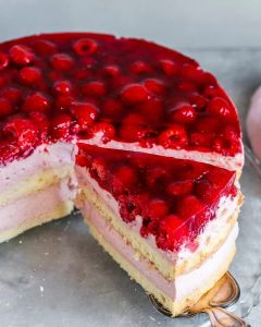 Gâteau Crème Framboise