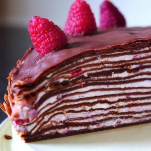 Gâteau Crêpes Chocolat-Framboise