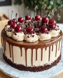 Gâteau Glacé Cerise Chocolat