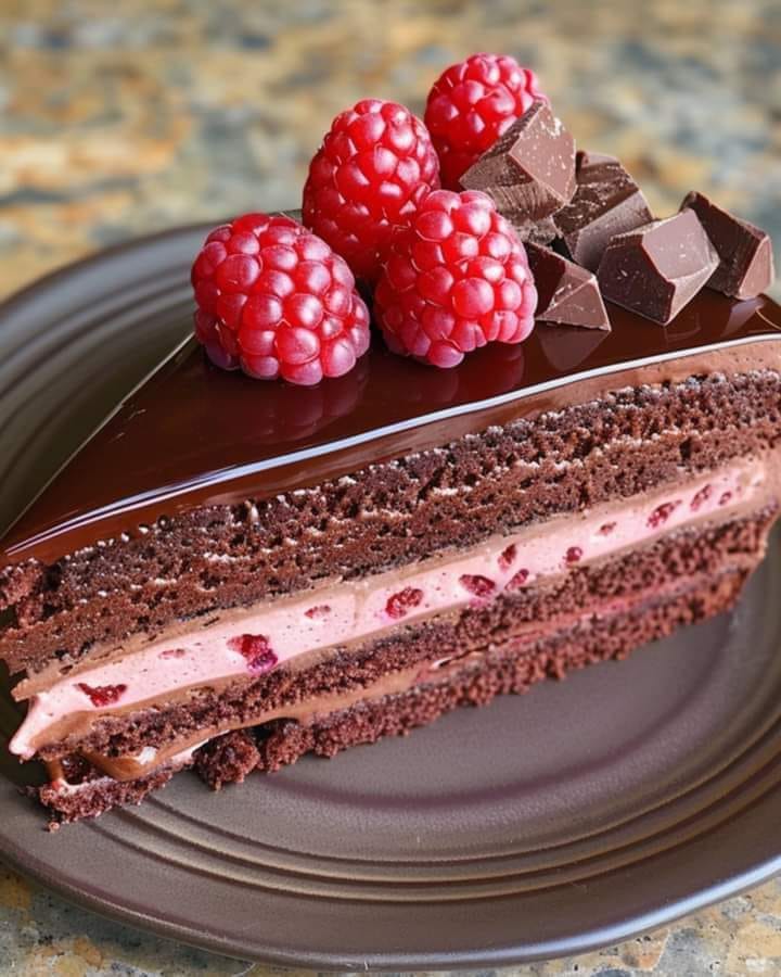 Gâteau Mousse Framboise Chocolat