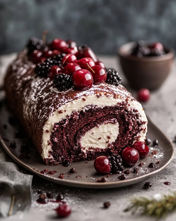 Gâteau Roulé Ciel Noir