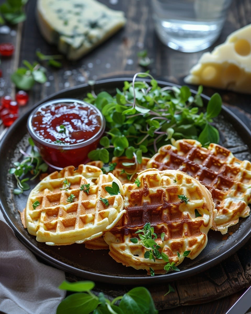 Gaufres salées au fromage