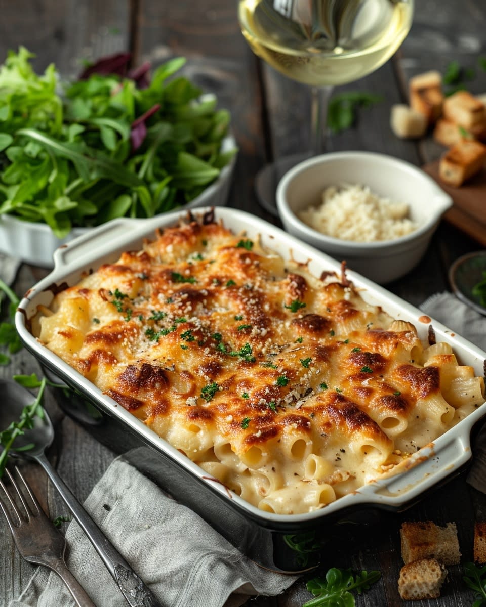Gratin de pâtes au fromage
