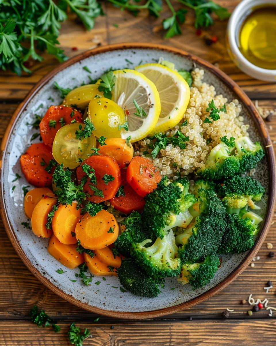 Légumes vapeur assaisonnés