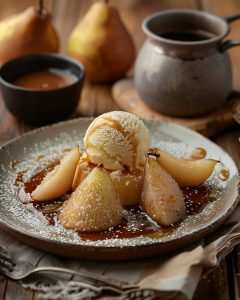 Moelleux à la poire et caramel