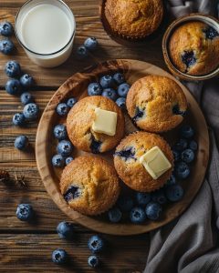 Muffins aux myrtilles moelleux
