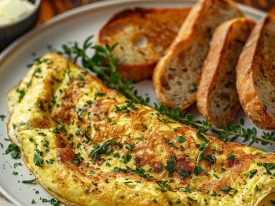 Recette Délicieuse : Omelette au Fromage et Fines Herbes