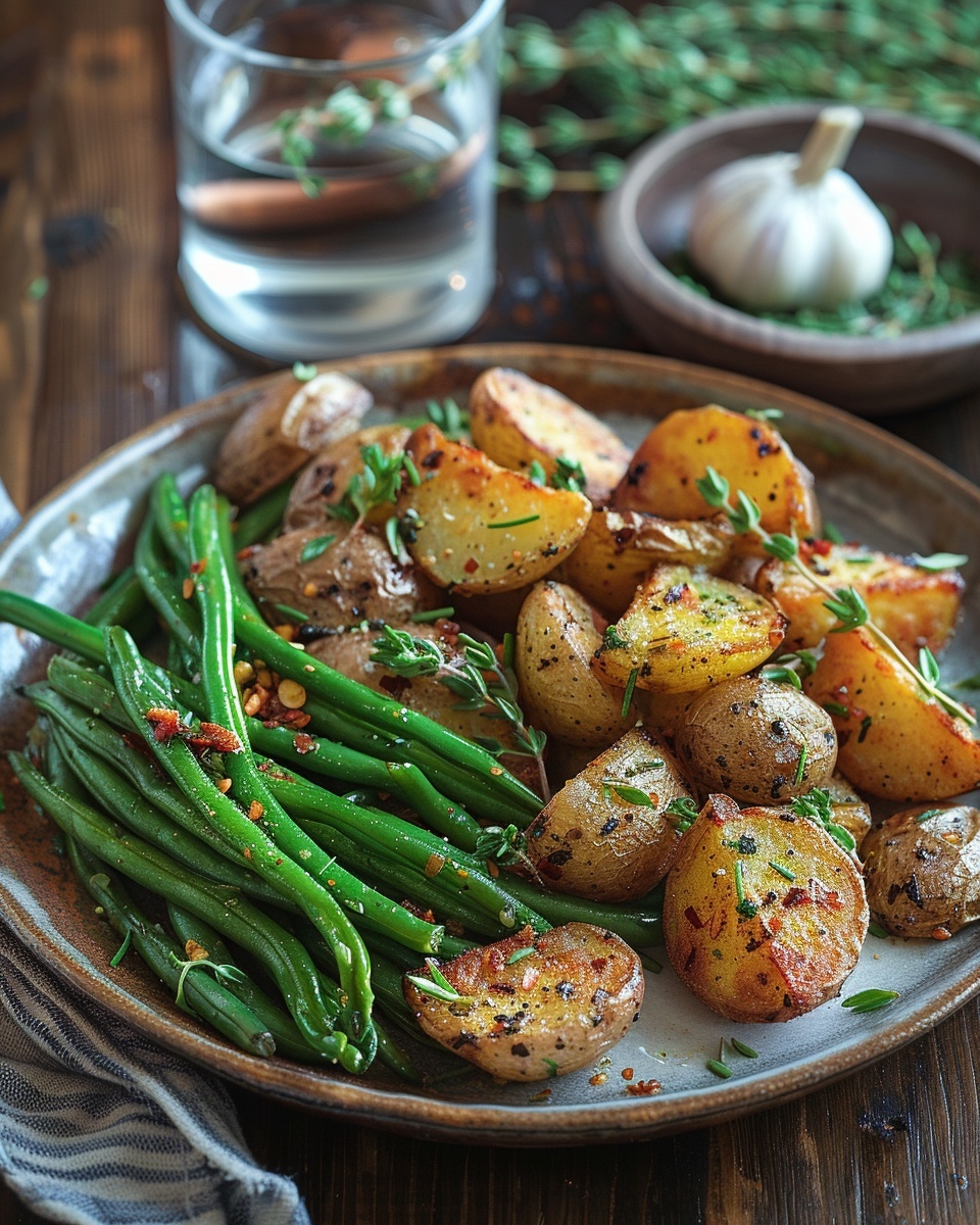 Poêlée de haricots verts à l’ail