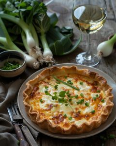 Tarte au poireau et chèvre
