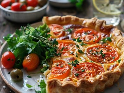 Recette de Tarte au Thon et Tomates : Simple, Délicieuse et Sans Oeuf