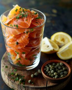 Verrine aux deux saumons