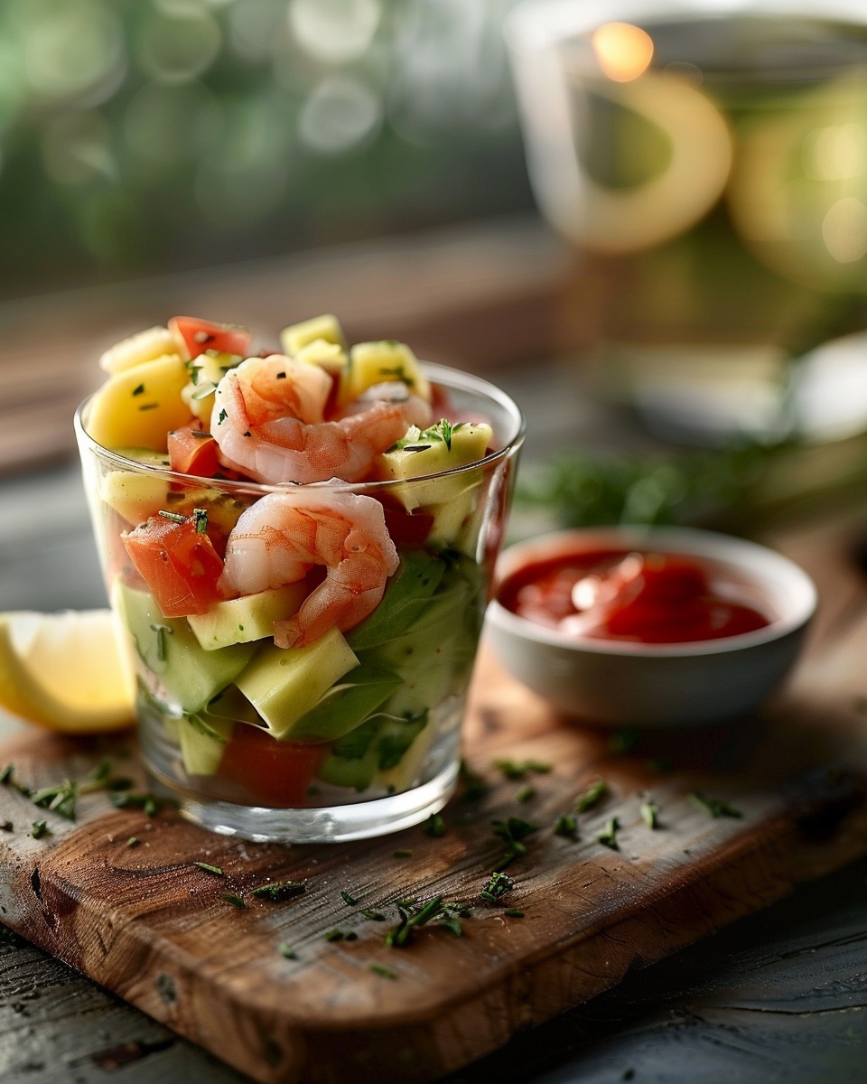Verrine avocat crevettes