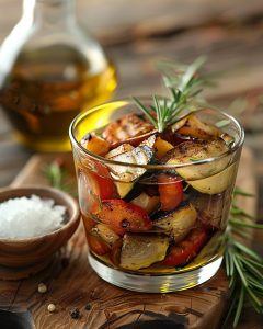 Verrine de légumes grillés
