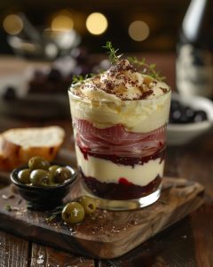 Verrine de mousse de jambon