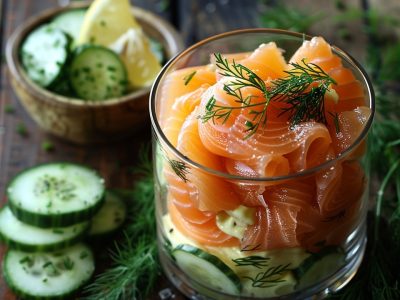Recette Délicieuse de Verrine de Mousse de Saumon : Facile et Raffinée