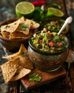Verrine guacamole et chips